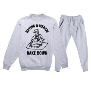 Having A Mental Bake Down Halloween Chef Premium Crewneck Sweatsuit Set