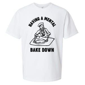 Having A Mental Bake Down Halloween Chef Sueded Cloud Jersey T-Shirt