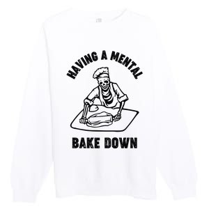 Having A Mental Bake Down Halloween Chef Premium Crewneck Sweatshirt