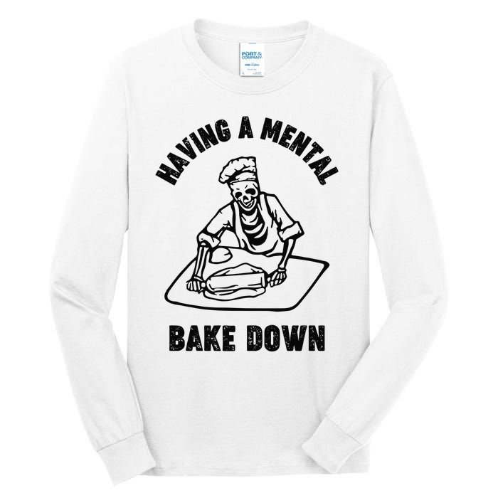 Having A Mental Bake Down Halloween Chef Tall Long Sleeve T-Shirt