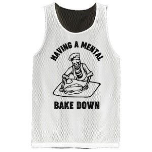 Having A Mental Bake Down Halloween Chef Mesh Reversible Basketball Jersey Tank