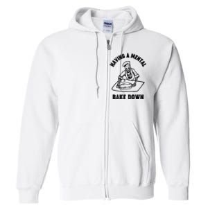 Having A Mental Bake Down Halloween Chef Full Zip Hoodie