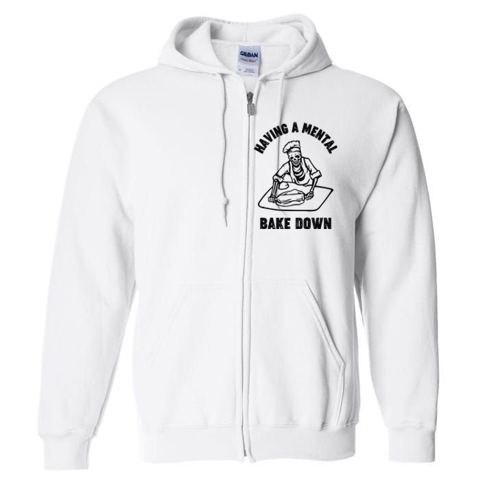 Having A Mental Bake Down Halloween Chef Full Zip Hoodie