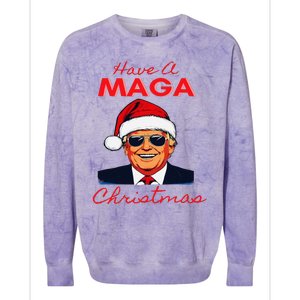 Have A Maga Christmas Humorous Pajamas Santa Colorblast Crewneck Sweatshirt