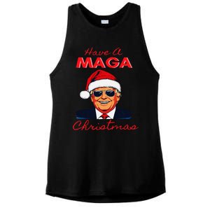 Have A Maga Christmas Humorous Pajamas Santa Ladies PosiCharge Tri-Blend Wicking Tank