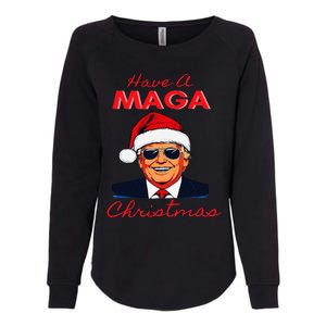 Have A Maga Christmas Humorous Pajamas Santa Womens California Wash Sweatshirt