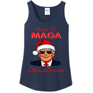 Have A Maga Christmas Humorous Pajamas Santa Ladies Essential Tank