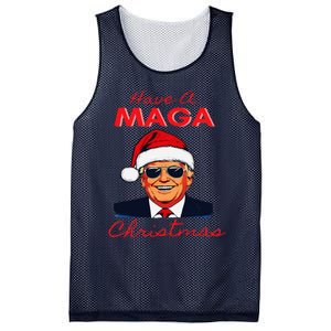 Have A Maga Christmas Humorous Pajamas Santa Mesh Reversible Basketball Jersey Tank