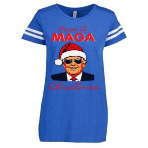 Have A Maga Christmas Humorous Pajamas Santa Enza Ladies Jersey Football T-Shirt