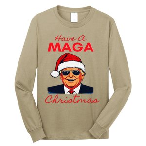 Have A Maga Christmas Humorous Pajamas Santa Long Sleeve Shirt