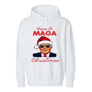 Have A Maga Christmas Humorous Pajamas Santa Garment-Dyed Fleece Hoodie