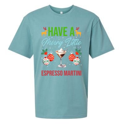 Have A Merry Little Espresso Martini Christmas Holiday Gift Sueded Cloud Jersey T-Shirt