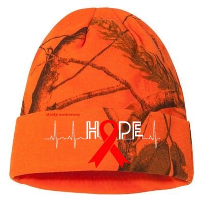 HOPE  Awareness Month Products Red Ribbon Stroke Awareness Kati Licensed 12" Camo Beanie