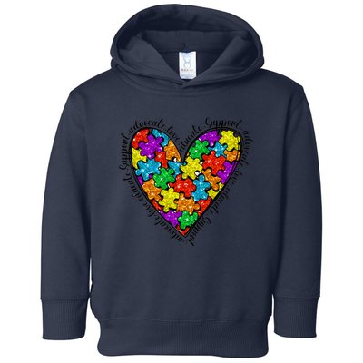 Heart Autism Mom Special Education Autism Awareness Toddler Hoodie