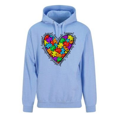 Heart Autism Mom Special Education Autism Awareness Unisex Surf Hoodie