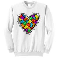 Heart Autism Mom Special Education Autism Awareness Sweatshirt