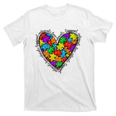 Heart Autism Mom Special Education Autism Awareness T-Shirt