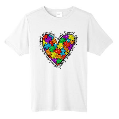 Heart Autism Mom Special Education Autism Awareness Tall Fusion ChromaSoft Performance T-Shirt