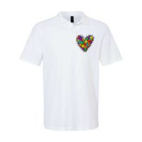 Heart Autism Mom Special Education Autism Awareness Softstyle Adult Sport Polo