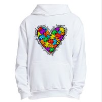 Heart Autism Mom Special Education Autism Awareness Urban Pullover Hoodie