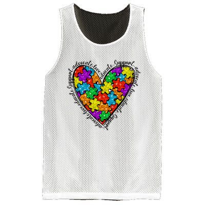 Heart Autism Mom Special Education Autism Awareness Mesh Reversible Basketball Jersey Tank