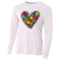 Heart Autism Mom Special Education Autism Awareness Cooling Performance Long Sleeve Crew