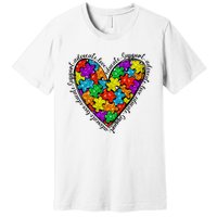 Heart Autism Mom Special Education Autism Awareness Premium T-Shirt