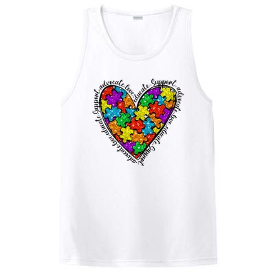 Heart Autism Mom Special Education Autism Awareness PosiCharge Competitor Tank