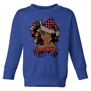 Have A Melanin Christmas African American Black Xmas Gift Toddler Sweatshirt