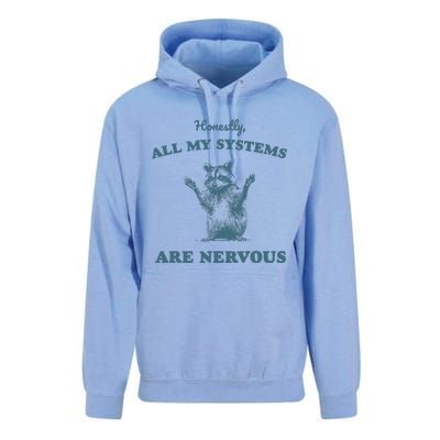 Honestly All My Systems Are Nervous Vintage Unisex Surf Hoodie