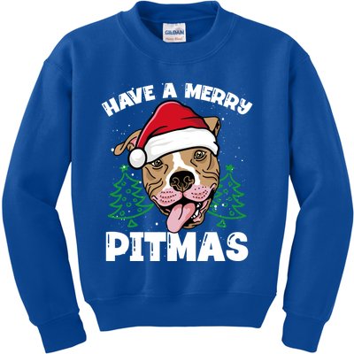 Have A Merry Pitmas Dog Owner Pitbull Dog Christmas Day Meaningful Gift Kids Sweatshirt