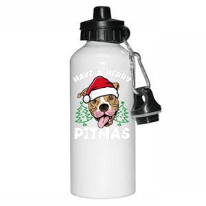 Have A Merry Pitmas Dog Owner Pitbull Dog Christmas Day Meaningful Gift Aluminum Water Bottle