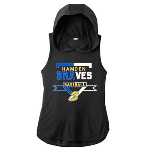 Hamden Braves Home Plate Baseball Fan Ladies PosiCharge Tri-Blend Wicking Draft Hoodie Tank