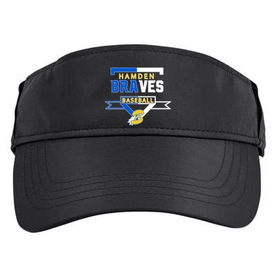 Hamden Braves Home Plate Baseball Fan Adult Drive Performance Visor