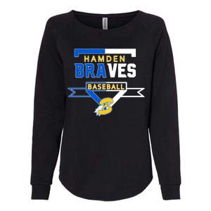 Hamden Braves Home Plate Baseball Fan Womens California Wash Sweatshirt