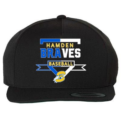 Hamden Braves Home Plate Baseball Fan Wool Snapback Cap