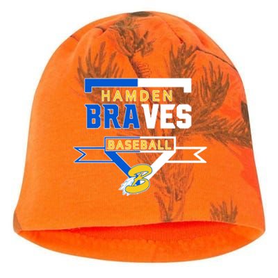 Hamden Braves Home Plate Baseball Fan Kati - Camo Knit Beanie