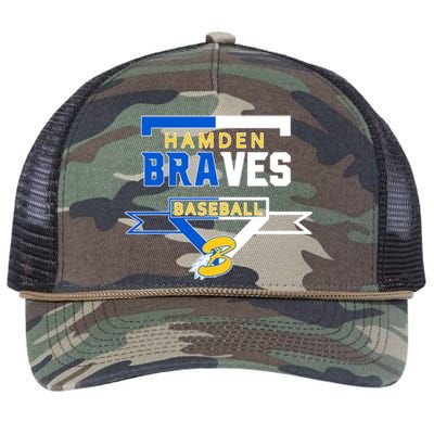 Hamden Braves Home Plate Baseball Fan Retro Rope Trucker Hat Cap