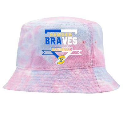 Hamden Braves Home Plate Baseball Fan Tie-Dyed Bucket Hat