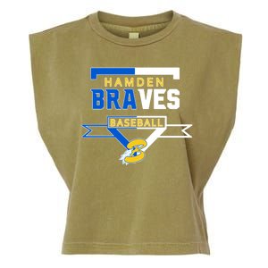 Hamden Braves Home Plate Baseball Fan Garment-Dyed Women's Muscle Tee