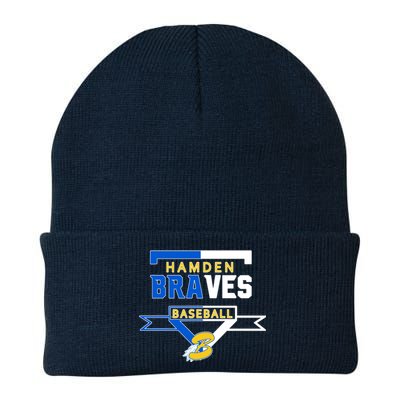 Hamden Braves Home Plate Baseball Fan Knit Cap Winter Beanie