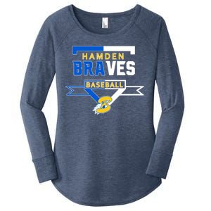 Hamden Braves Home Plate Baseball Fan Women's Perfect Tri Tunic Long Sleeve Shirt