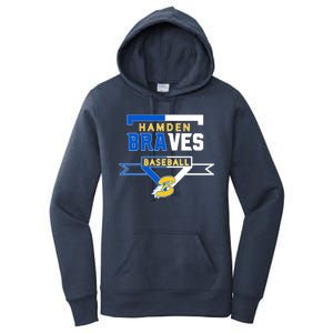 Hamden Braves Home Plate Baseball Fan Women's Pullover Hoodie