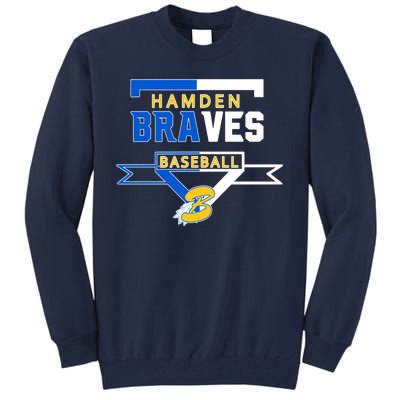 Hamden Braves Home Plate Baseball Fan Tall Sweatshirt