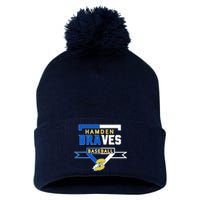 Hamden Braves Home Plate Baseball Fan Pom Pom 12in Knit Beanie