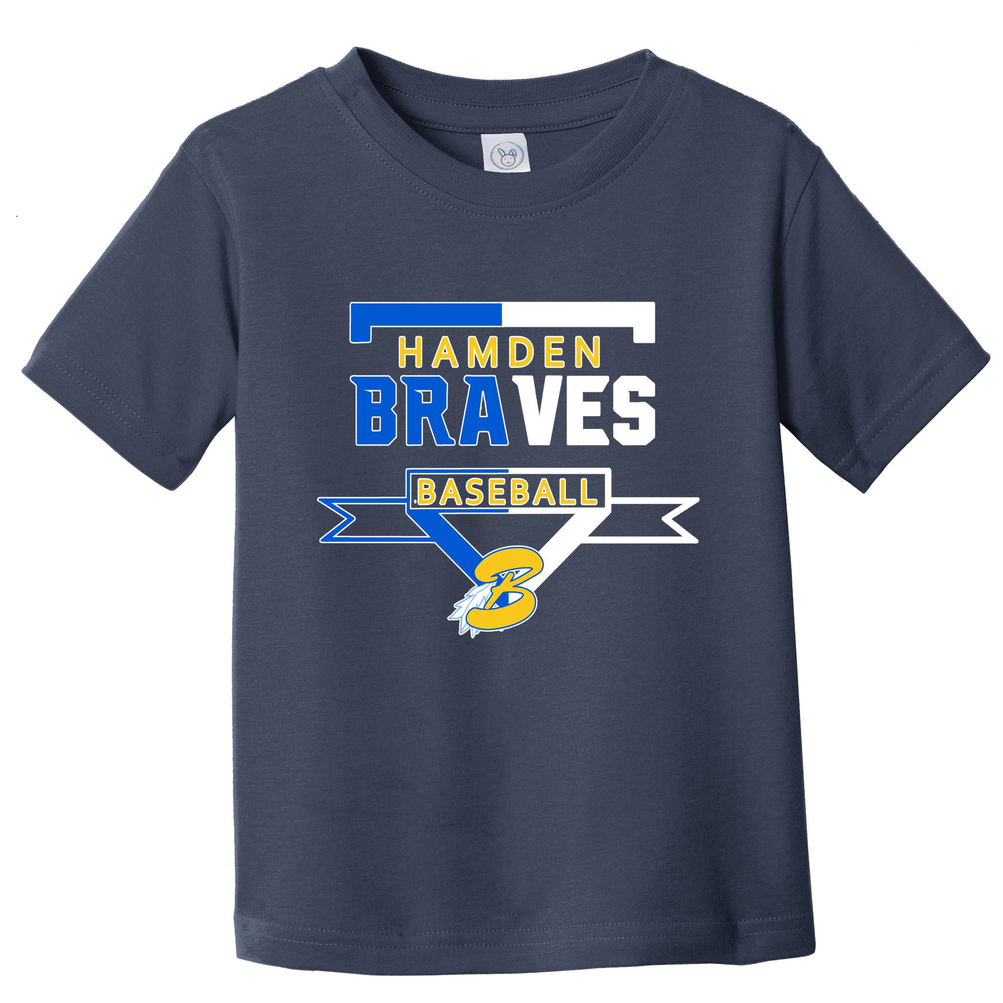 Hamden Braves Home Plate Baseball Fan Toddler T-Shirt