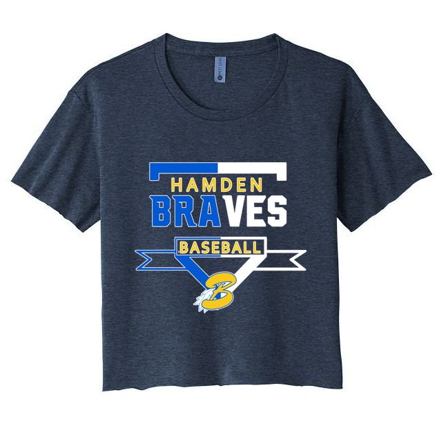 Hamden Braves Home Plate Baseball Fan Crop Top