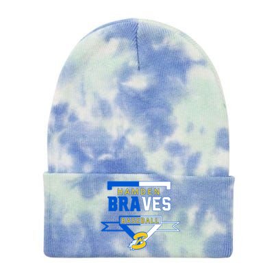 Hamden Braves Home Plate Baseball Fan Tie Dye 12in Knit Beanie