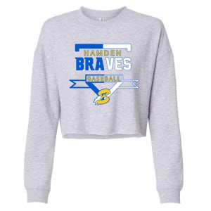 Hamden Braves Home Plate Baseball Fan Cropped Pullover Crew