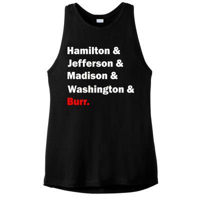 Hamilton & Jefferson & Madison & Washington & Burr. Ladies PosiCharge Tri-Blend Wicking Tank